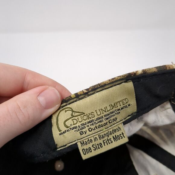 Ducks Unlimited Slideback Hat Camo One Size Hunting Outdoor Cap 6 Panel - Picture 8 of 8